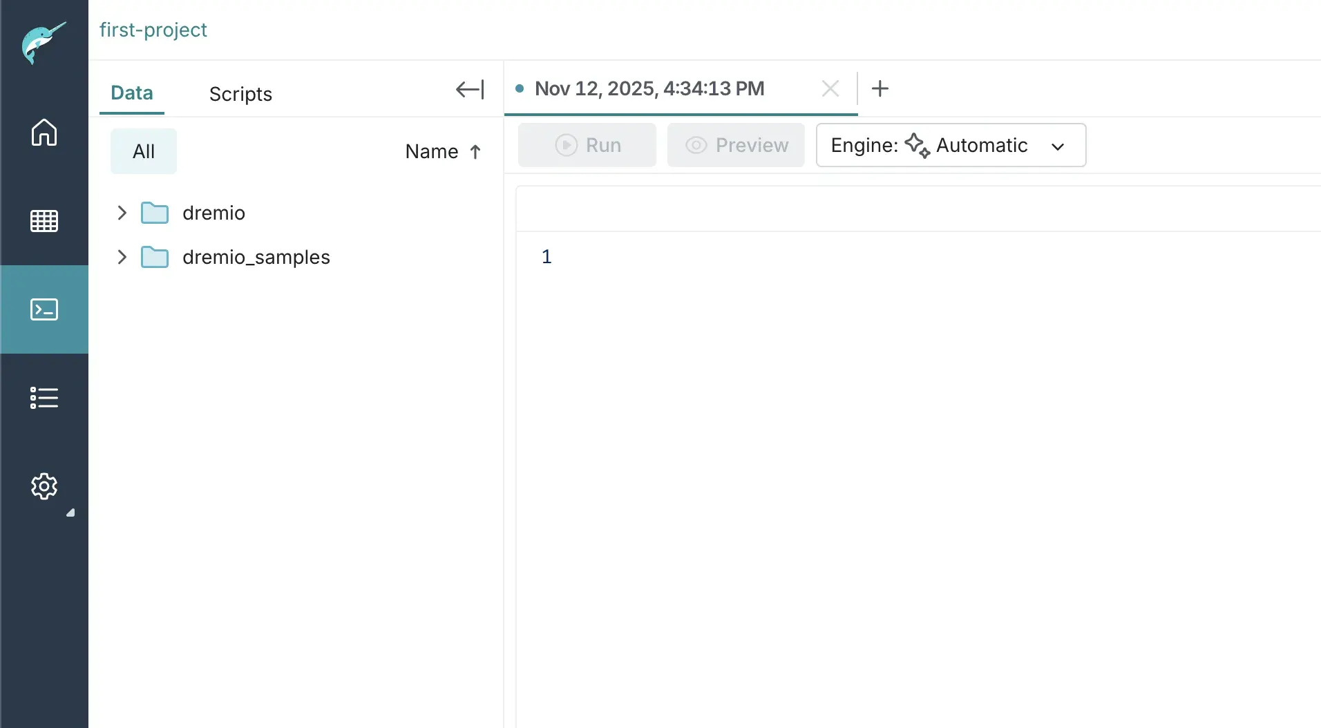 The Dremio SQL Runner