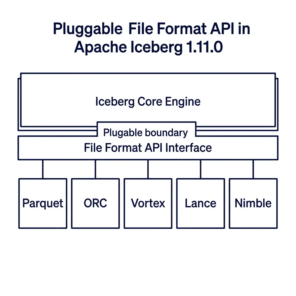 Pluggable File Format API architecture decoupling Iceberg core from format plugins